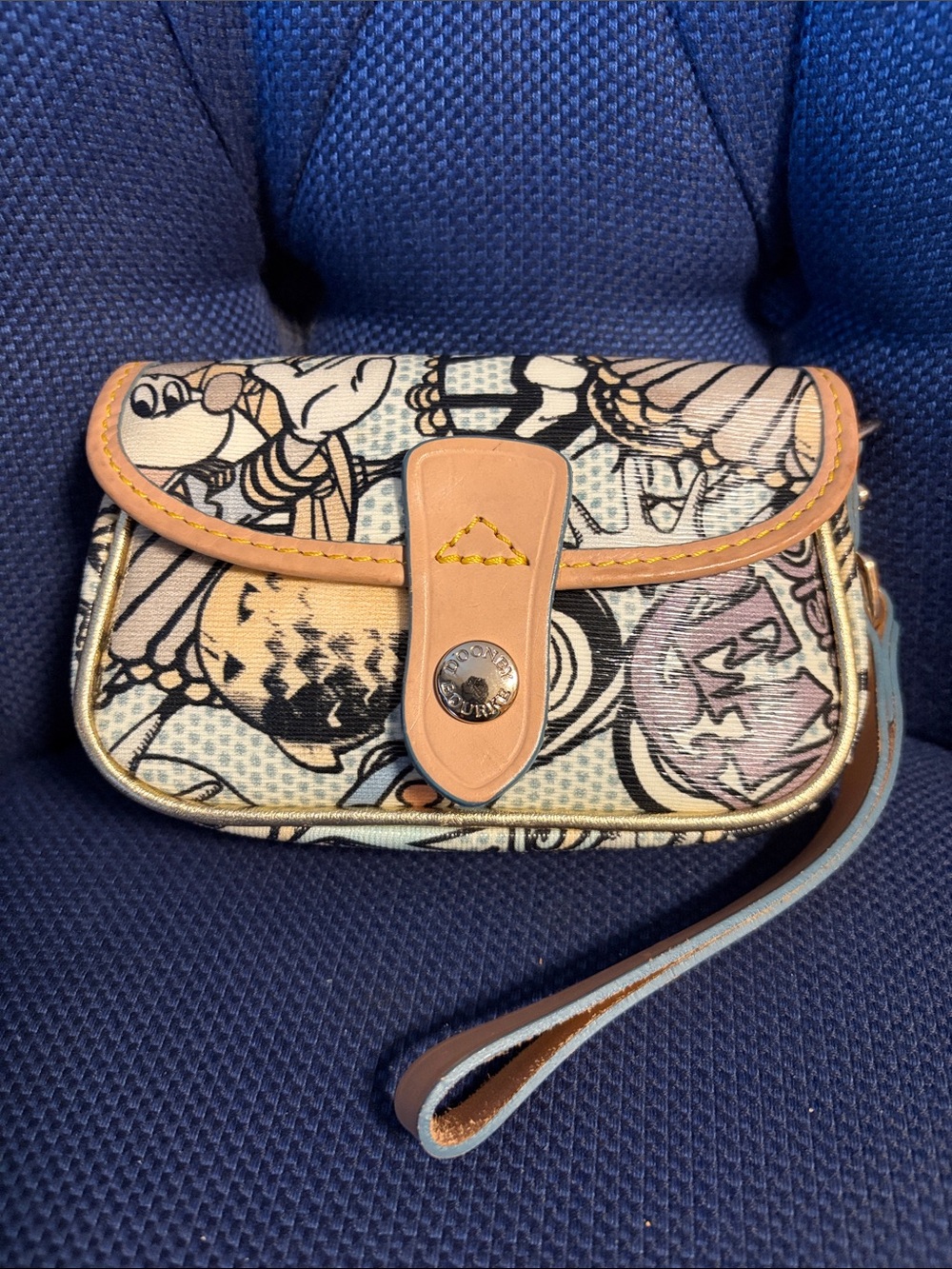 Dooney & Bourke Disney Fantasy Cruise Inaugural Wristlet Tan & Multicolor